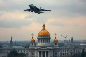 ataques aéreos em Kiev