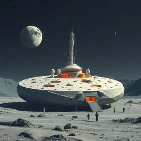 cidade autossustentável na Lua