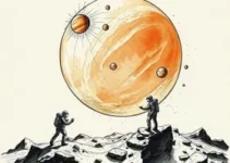 tinta de caneta dentro de meteorito de Marte