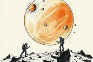 tinta de caneta dentro de meteorito de Marte