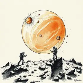 tinta de caneta dentro de meteorito de Marte