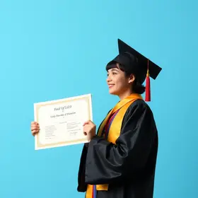 diploma em segundo plano
